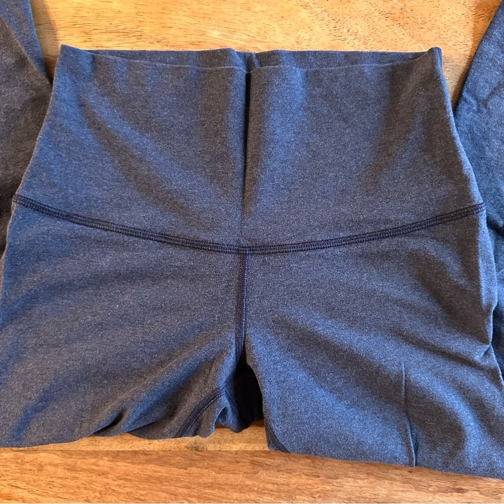 Lululemon Wunder Under Crop Cotton Heathered Cadet Blue 6 - Picture 5 of 8